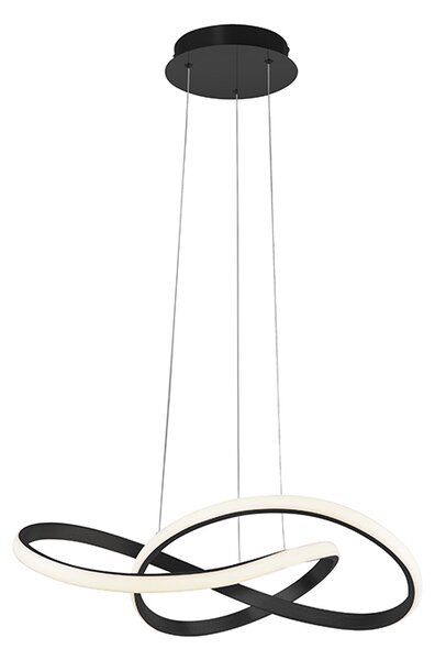 Lampă suspendată design neagră 57 cm reglabilă cu LED - Viola Due
