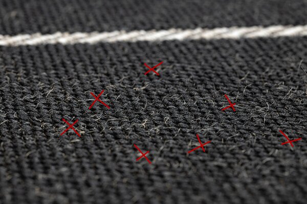 Covor sisal Floorlux 20605 negru si argint Triunghiuri, Geometric - SECUNDAR-COTATI PRODUSUL