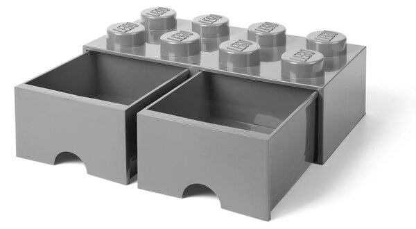 Cutie depozitare cu 2 sertare LEGO®, gri