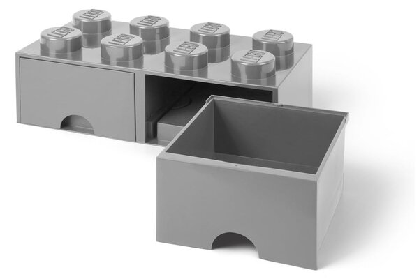 Cutie depozitare cu 2 sertare LEGO®, gri