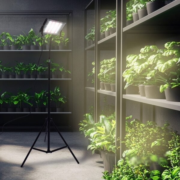 Proiector LED cu suport pentru creșterea plantelor FIRON LED/45W/230V IP54 negru
