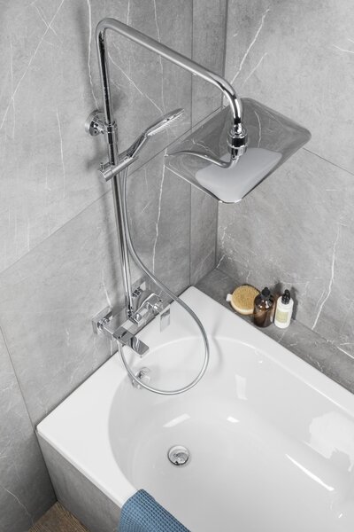 KFA Armatura Logon set cadă și duș perete cu duș de ploaie crom 5136-915-00