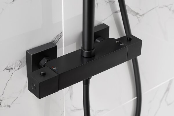 KFA Armatura Logon Black set de duș perete cu termostat negru 5746-910-81