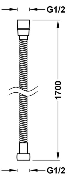 Tres Selection furtun de duș 170 cm crom 91.34.828