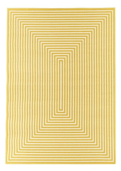 Covor adecvat pentru exterior Floorita Braid, 133 x 190 cm, galben