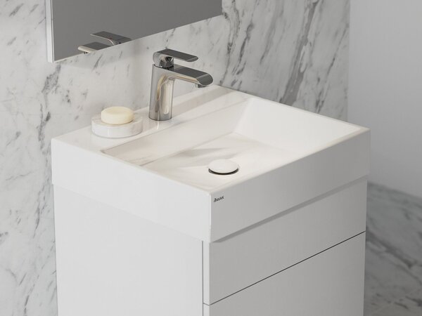 Ravak Natural lavoar 50x45 cm dreptunghiular mobilier alb luciu XJO01250000