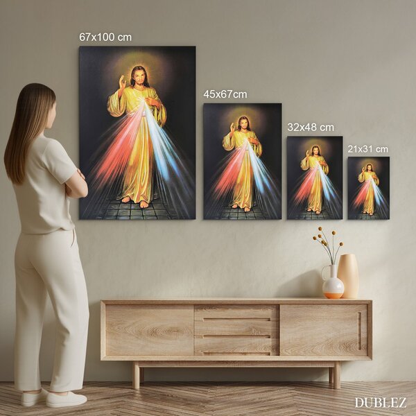 DUBLEZ | Tablou cu Isus Hristos - Milostivirea divină | Imprimare UV premium