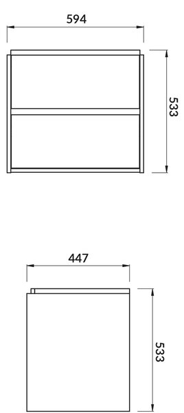 Set dulap Cersanit Crea S924-003, lavoar Cersanit Crea K114-006