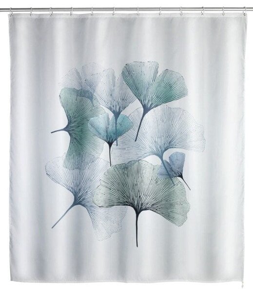 Wenko Gingko perdea de duș 200x180 cm alb-multicolor 24344100