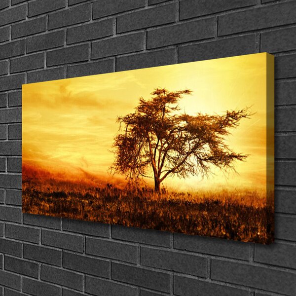 Tablou pe panza canvas Copac Natura Orange
