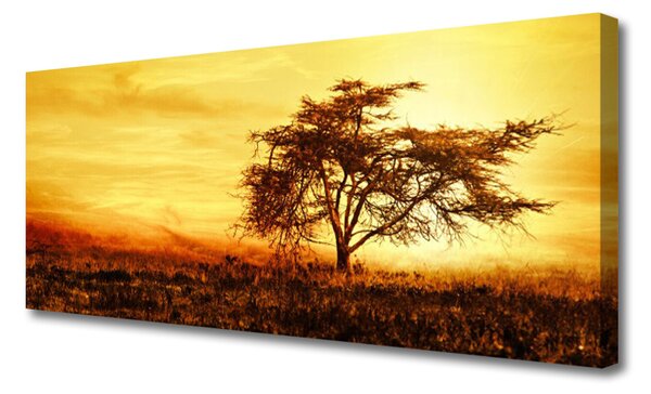 Tablou pe panza canvas Copac Natura Orange