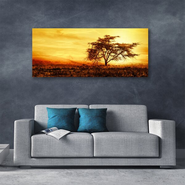 Tablou pe panza canvas Copac Natura Orange
