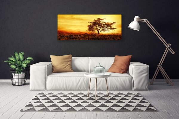 Tablou pe panza canvas Copac Natura Orange