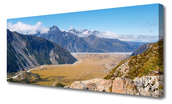 Tablou pe panza canvas Muntii Valley Peisaj Albastru Maro