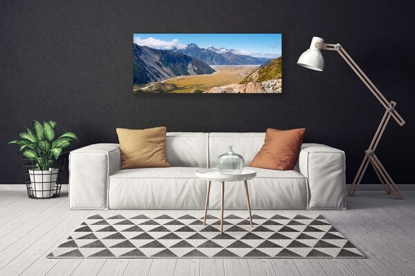 Tablou pe panza canvas Muntii Valley Peisaj Albastru Maro