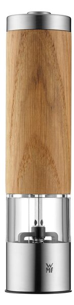 Râșniță electrică din lemn de stejar pentru piper și sare WMF, înălțime 21,5 cm