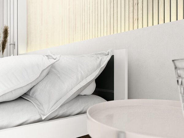 Pat de o persoana IKAROS DOUBLE 120 x 200 cm, antracit/alb Saltele: Cu saltele Deluxe 10 cm, Somiera pat: Fara somiera
