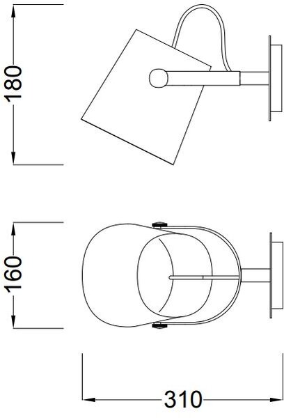 Mantra Nordica lampă de perete 1x23 W alb-lemn 4924