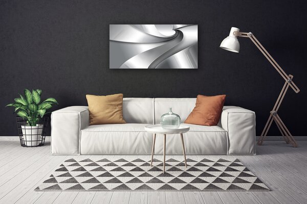 Tablou pe panza canvas Abstract Art Art Silver Grey