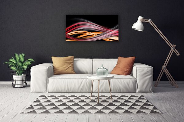 Tablou pe panza canvas Rezumat Arta Roșu Galben Negru
