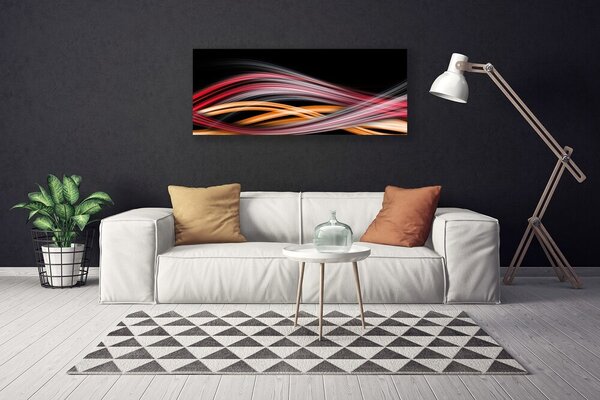 Tablou pe panza canvas Rezumat Arta Roșu Galben Negru