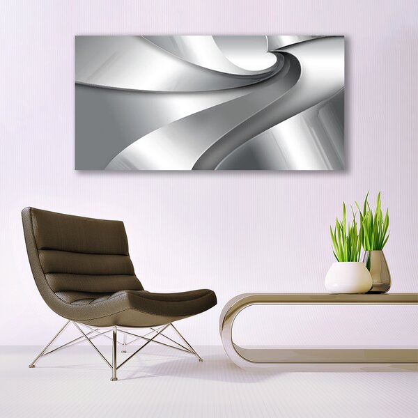 Tablou pe panza canvas Abstract Art Art Silver Grey