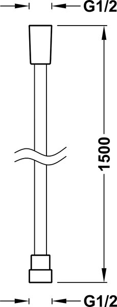 Tres Exclusive furtun de duș 150 cm negru 913460915NM