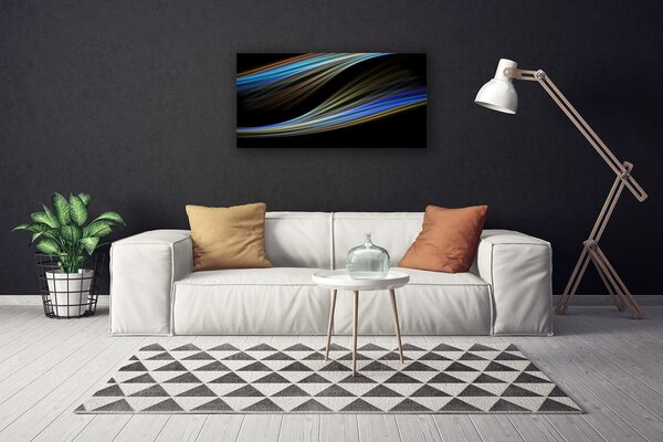 Tablou pe panza canvas Rezumat Arta Negru Albastru