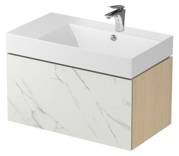 Cersanit Inverto lavoar 80x45 cm dreptunghiular de blat alb luciu K671-016