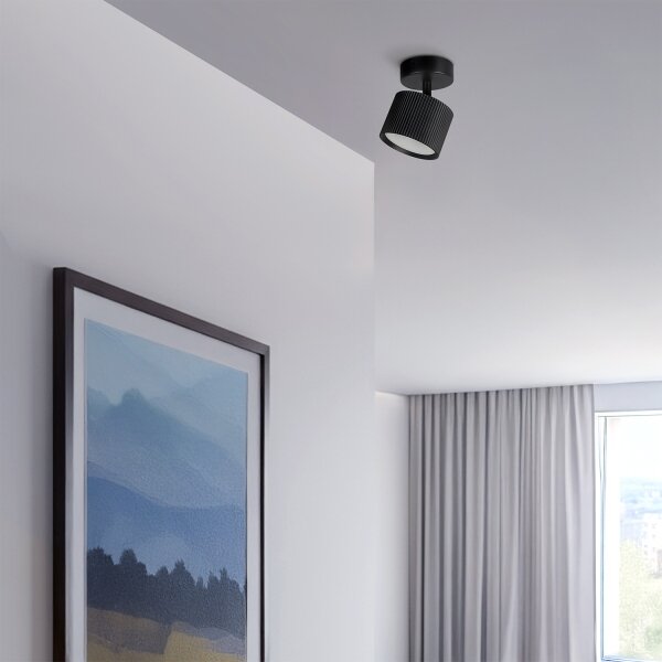 BRILAGI - Spot LED RGB dimmabil STRIPY 1xGX53/14W/230V pr. 82 mm Wi-Fi Tuya negru