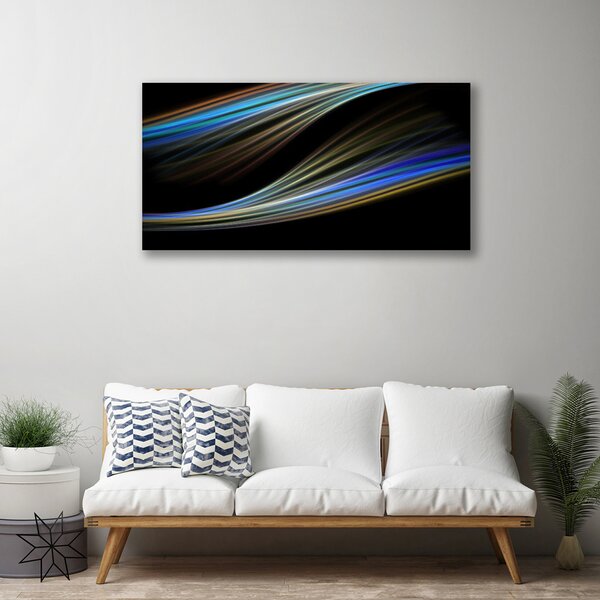 Tablou pe panza canvas Rezumat Arta Negru Albastru