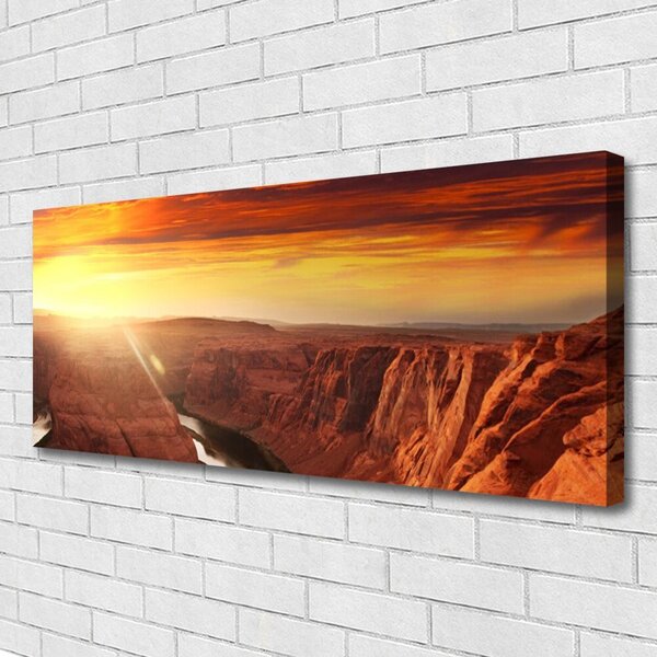 Tablou pe panza canvas Grand Canyon Peisaj Brun Aur Roșu