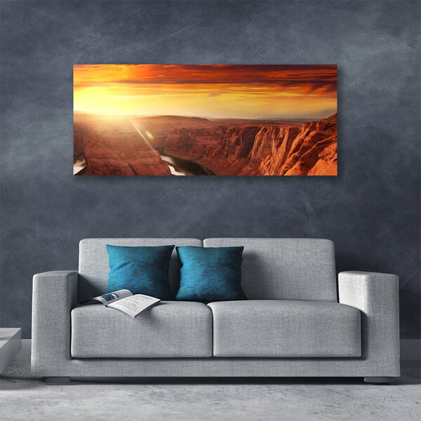Tablou pe panza canvas Grand Canyon Peisaj Brun Aur Roșu