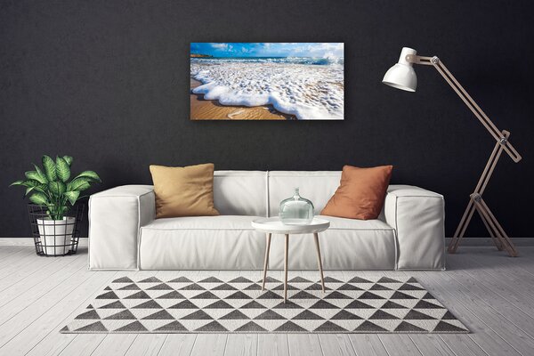 Tablou pe panza canvas Plaja stinca nisip Natura Albastru Maro