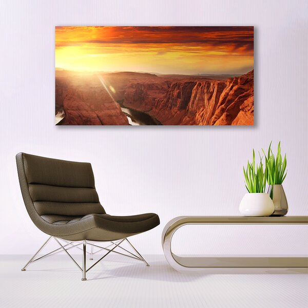 Tablou pe panza canvas Grand Canyon Peisaj Brun Aur Roșu