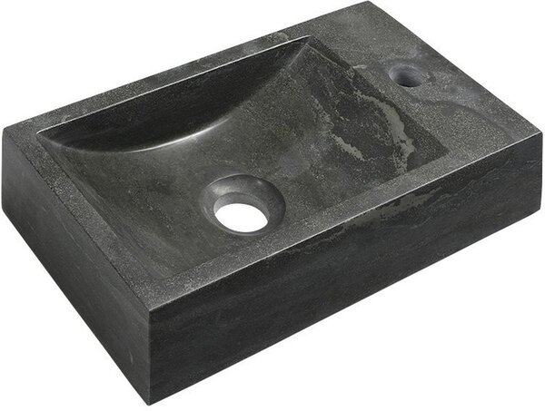 Sapho Blok lavoar 40x22 cm dreptunghiular clasică-de blat negru-antracit mat 2401-28