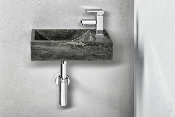 Sapho Blok lavoar 40x22 cm dreptunghiular clasică-de blat negru-antracit mat 2401-28