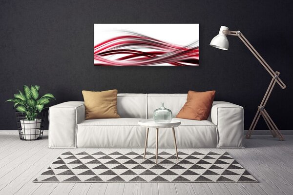 Tablou pe panza canvas Rezumat Arta Roz Roșu Alb