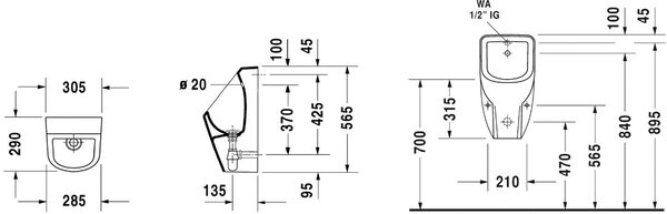 Duravit D-Code pisoar 0829300000