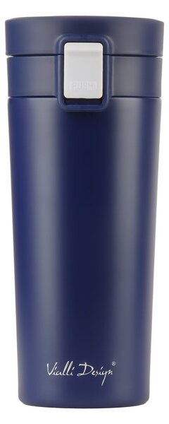 Cană termică Vialli Design Fuori, 400 ml, albastru-închis