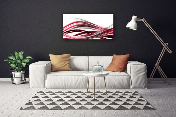 Tablou pe panza canvas Rezumat Arta Roz Roșu Alb