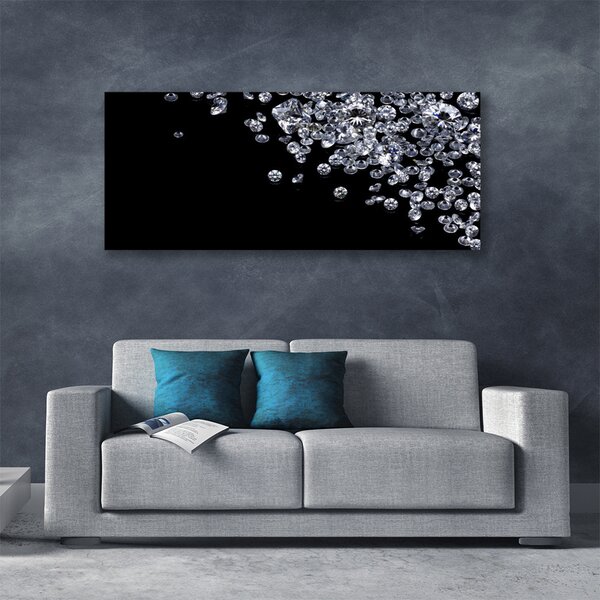 Tablou pe panza canvas Diamante Art Negru Gri Alb