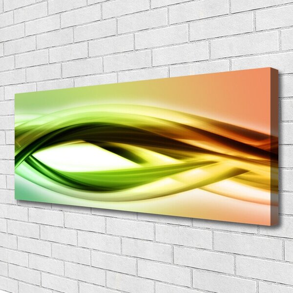 Tablou pe panza canvas Rezumat Arta Roz Verde Galben
