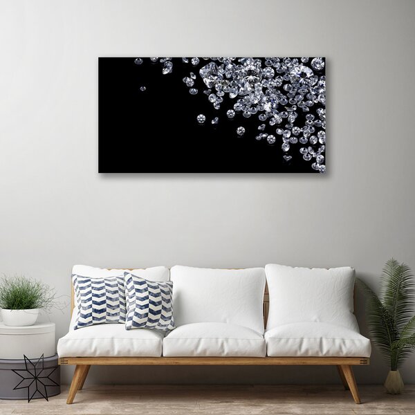 Tablou pe panza canvas Diamante Art Negru Gri Alb
