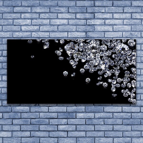 Tablou pe panza canvas Diamante Art Negru Gri Alb