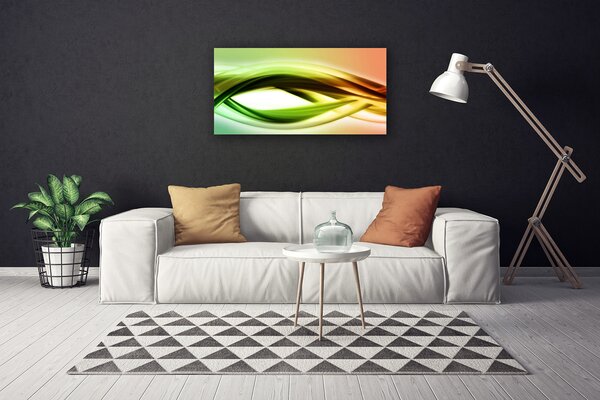 Tablou pe panza canvas Rezumat Arta Roz Verde Galben
