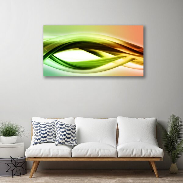 Tablou pe panza canvas Rezumat Arta Roz Verde Galben