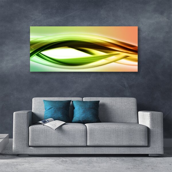 Tablou pe panza canvas Rezumat Arta Roz Verde Galben