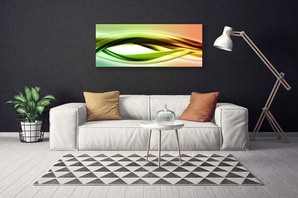 Tablou pe panza canvas Rezumat Arta Roz Verde Galben