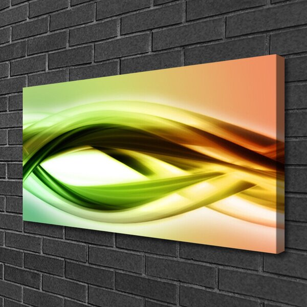 Tablou pe panza canvas Rezumat Arta Roz Verde Galben